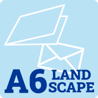 50 x A6 Landscape Card Blanks & Envelopes 300gsm