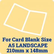 50 x A5 Landscape Card Blank Insert Sheets